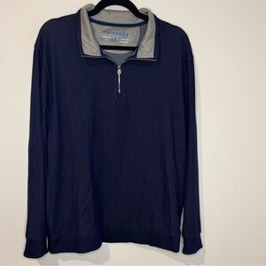 Twillory XL Performance 1/4 Zip Pullover Navy Stretch Lightweight Sweater Men’s